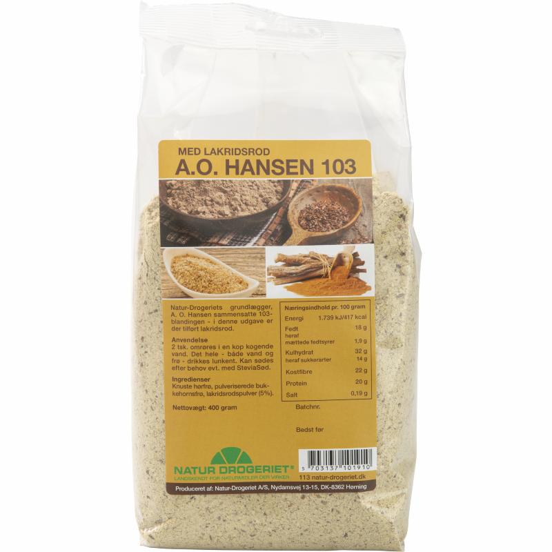 A.O.Hansen 103 m/lakrids 400 g